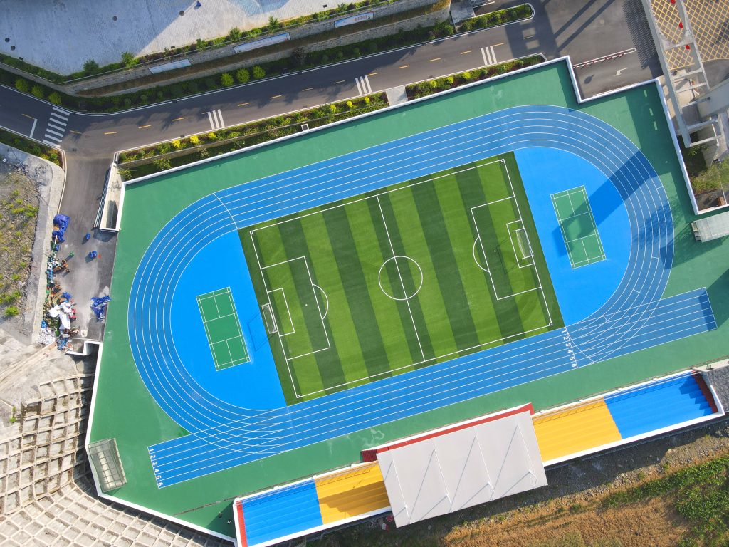 Blue Anti-Aging PU Running Track