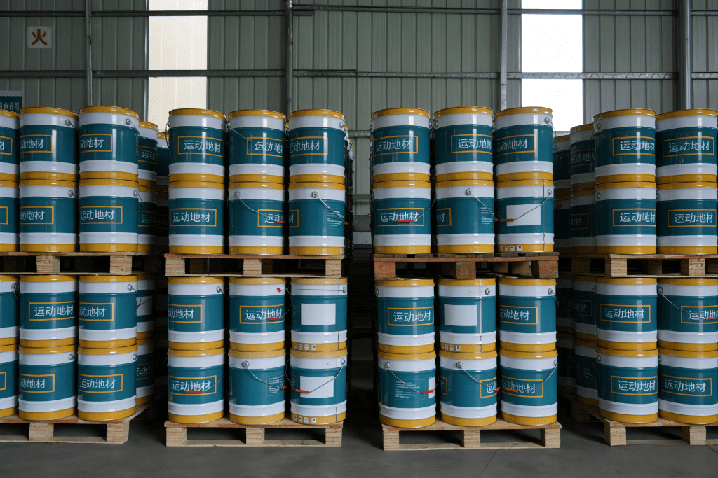 Baikon sports flooring materials: premium PU and acrylic sports surface solutions