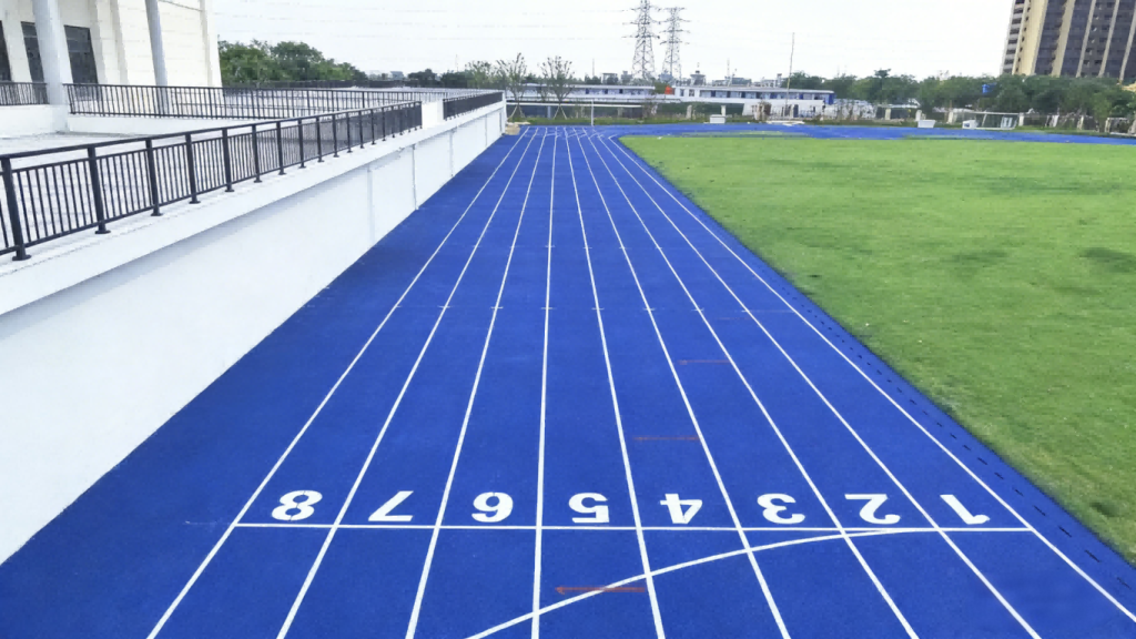 Blue PU Athletic Track | UV-Resistant High-Elasticity Running Surface