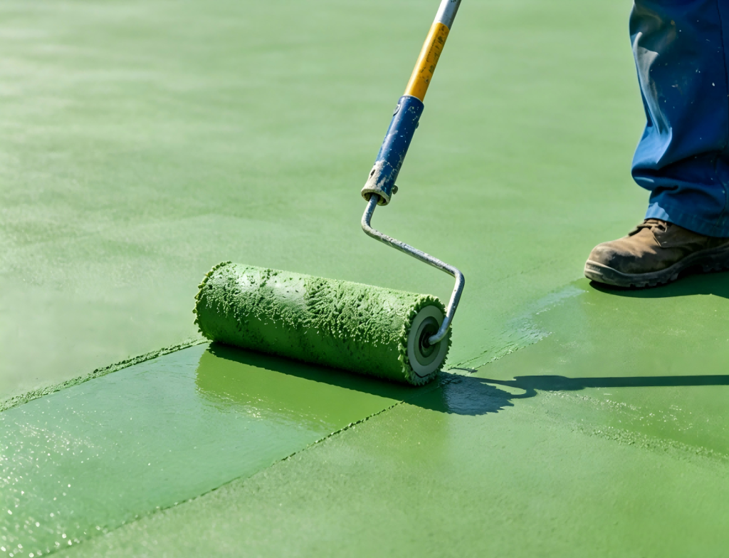 Incorrect silicone PU court rolling practice that violates the silicone PU court standard construction steps