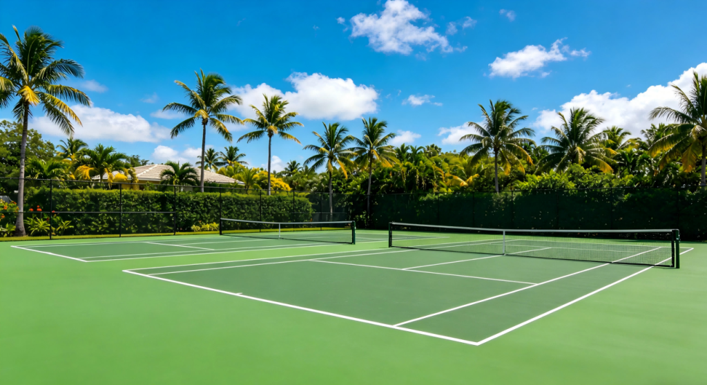 sports court material for tropical climates, tennis courtt.